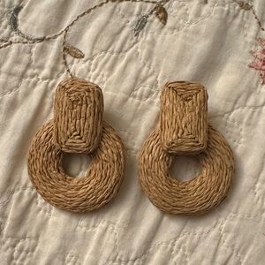 Natural Woven Hoop Earrings